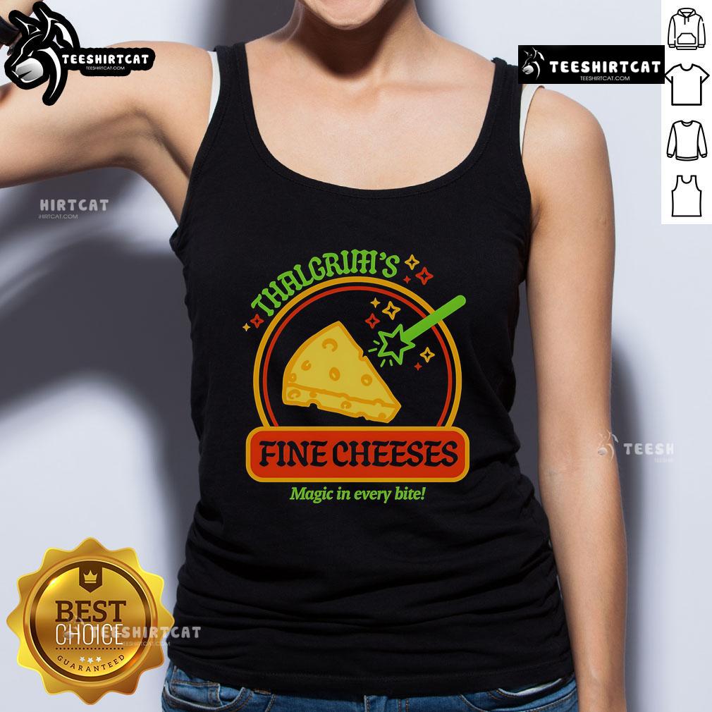 Good Thalgrim'S Fine Cheese Magic In Every Bite Tank Top Good Thalgrim's Fine Cheese tank top featuring 'Magic in Every Bite' design, perfect for cheese lovers and fashion enthusiasts.