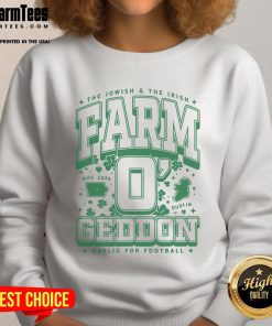 Good The Iowish and The Irish Farm OGeddon Gaelic for Football Max Collegiate Sweatshirt in vibrant colors displayed.