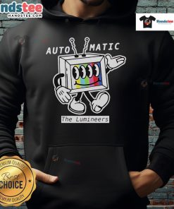 Good The Lumineers 2025 Automatic World Tour TV Hoodie featuring vibrant graphics and tour details, perfect for fans.