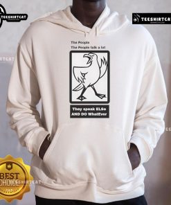 Good The People Talk A Lot Hoodie in black, featuring bold graphic design and a comfortable fit for casual wear.
