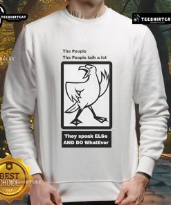 Good The People Talk A Lot Sweatshirt in cozy fabric, featuring a bold graphic design, perfect for casual wear.