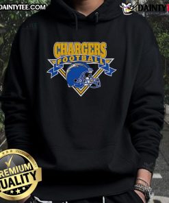 Alt Text: Navy Los Angeles Chargers hoodie by Good The Wild Collective, showcasing stylish team apparel for fans.