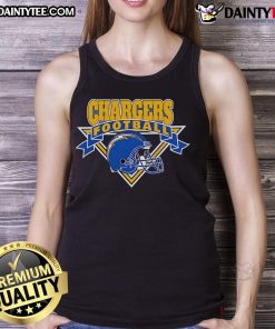 Alt Text: Good The Wild Collective Navy Los Angeles Chargers Tank Top featuring team logo and stylish design for fans.