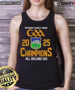 Good Tipperary County Board GAA All Ireland Champions 2025 tank top showcasing team pride and athletic style.