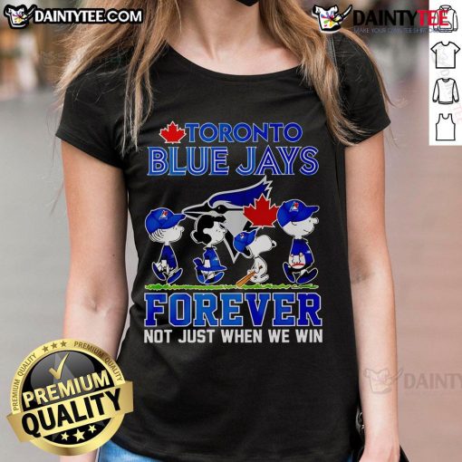 Good Toronto Blue Jays Peanuts Forever tee for ladies, celebrating team spirit and fandom, perfect for game day attire.