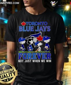Alt Text: Good Toronto Blue Jays Peanuts Forever Not Just When We Win T-Shirt featuring a playful baseball design.