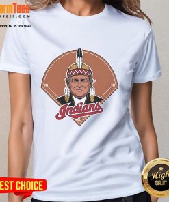 Good Trump Chief Wahoo X Cleveland Guardians logo ladies tee featuring vibrant graphics and a stylish design.
