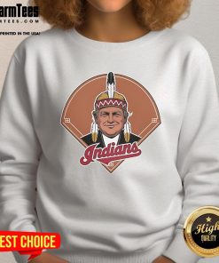 Good Trump Chief Wahoo X Cleveland Guardians logo sweatshirt featuring bold graphics and comfortable design.
