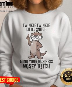 Good Twinkle Twinkle Little Snitch sweatshirt featuring a playful otter design, perfect for a humorous gift.