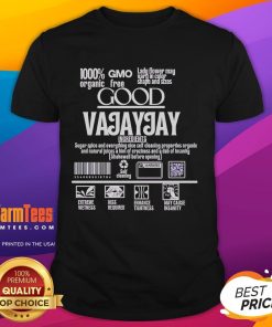 Alt Text: Good Vajayjay Ingredients Organic T-Shirt featuring 'Sugar, Spice, and Everything Nice' with self-cleaning properties.