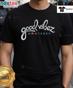 Good Vibez Monterey T-Shirt featuring vibrant colors and a stylish design, perfect for casual wear and beach outings.