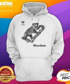 Cozy Good W Is For Wombat hoodie featuring a cute wombat graphic, perfect for animal lovers and casual wear.
