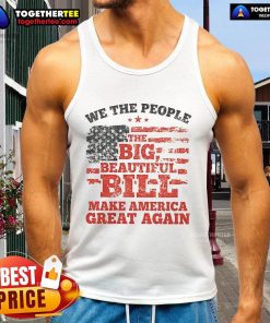 Alt Text: Good We The People tank top featuring a patriotic 'Make America Great Again' flag design, perfect for summer wear.