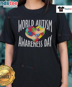 Good World Autism Awareness Day Ladies Tee featuring a vibrant design promoting autism awareness and support for the community.