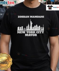 Good Zohran Mamdani New York City Mayor T-Shirt featuring bold graphics and vibrant colors promoting his campaign.
