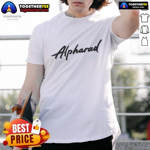 Happy Alpharad Signature Logo T-Shirt featuring a vibrant design and the iconic Alpharad logo, perfect for fans.