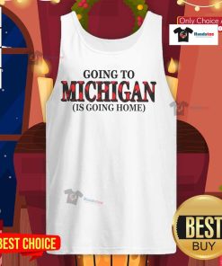Happy Going to Michigan is Going Home tank top featuring a vibrant design, perfect for summer adventures in Michigan.