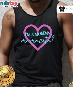 Happy I'm a Mommy Mamacita meme tank top featuring a fun design, perfect for proud moms and casual wear.