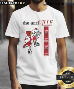 Happy Louisville Cardinals fans wearing The Arri Ville T-Shirt, showcasing team spirit and vibrant colors.