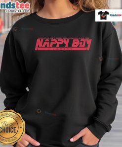 Happy Nappy Boy wearing a gaming sweatshirt, showcasing fun style and comfort for gamers of all ages.