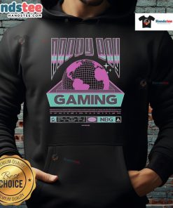 Happy boy wearing a Worldwide hoodie while gaming, showcasing comfort and style in a vibrant setting.