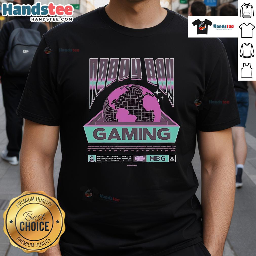 Happy Nappy Boy Gaming Worldwide T Shirt Happy Nappy Boy Gaming Worldwide T-Shirt featuring a colorful graphic design for gaming enthusiasts and kids.