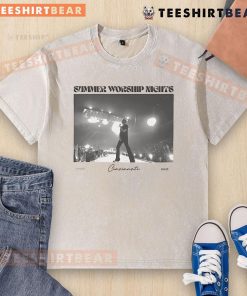 Happy Swn Summer Worship Nights Cincinnati 2025 washed t-shirt featuring vibrant colors and a stylish design.