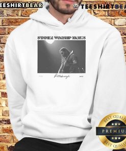 Happy Swn Summer Worship Nights Pittsburgh Hoodie featuring vibrant design and cozy fit for summer events.