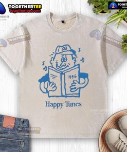 Happy Tunes washed t-shirt in vibrant colors, featuring a stylish design perfect for casual wear and music lovers.