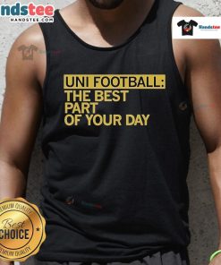 Alt Text: Happy Uni Football tank top - perfect for game day, showcasing team spirit and comfort in a stylish design.