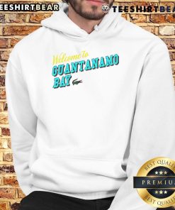 Alt Text: Happy Welcome to Guantanamo Bay hoodie featuring vibrant graphics, perfect for casual wear and unique gifts.