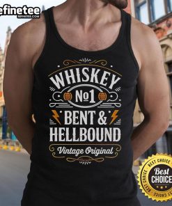 Happy Whiskey Bent and Hellbound whiskey cowboy cowgirl tank top featuring a vibrant design for country music lovers.