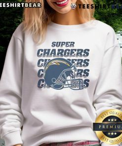 Hot 2025 Super Los Angeles Chargers sweatshirt in navy blue, featuring team logo and stylish design for fans.