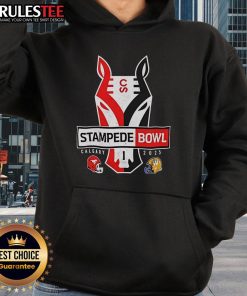 Hot Calgary Stampeders Stampede Bowl 2025 hoodie featuring bold team colors and logo, perfect for fans.