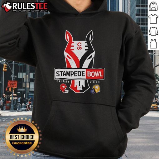 Hot Calgary Stampeders Stampede Bowl 2025 hoodie featuring bold team colors and logo, perfect for fans.