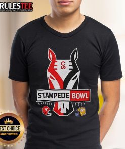 Hot Calgary Stampeders Stampede Bowl 2025 T-Shirt featuring vibrant graphics and bold team colors for ultimate fan style.