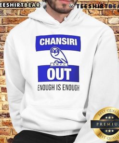 Hot Chansiri Out Enough Is Enough Hoodie featuring bold text design and a stylish, comfortable fit for everyday wear.