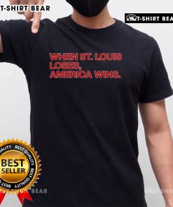 Alt Text: Hot Chicago Cubs When St. Louis Loses America Wins T-Shirt showcasing team pride and rivalry spirit.