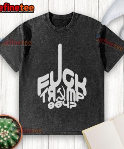 Hot Fck Trump 8647 washed t-shirt featuring bold graphic design, perfect for political statement and casual wear.