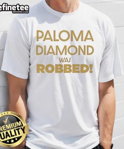 Hot Julian Sewell Paloma Diamond Was Robbed T-Shirt featuring bold graphic design and vibrant colors, perfect for fashion fans.