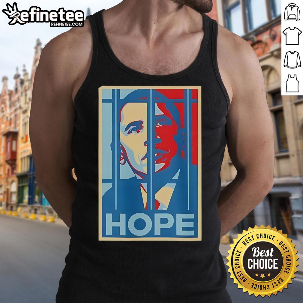 Hot Obama Jail Hope Vintage Tank Top Vintage tank top featuring a bold graphic of Hot Obama Jail Hope for a stylish and political statement. Perfect for casual wear.