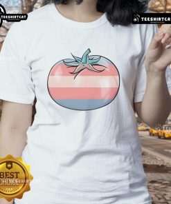 Hot Tomato Pride Ladies Tee featuring vibrant colors and a stylish design for celebrating pride and individuality.