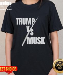 Hot Trump vs Musk Ladies Tee featuring bold graphics of Trump and Musk, perfect for political enthusiasts and fashion lovers.