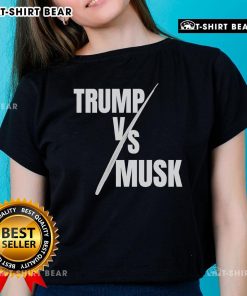 Hot Trump vs Musk Premium Ladies Tee featuring bold graphics of Trump and Musk for stylish, political-themed fashion.