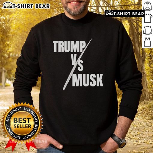 Hot Trump vs Musk Premium Sweatshirt featuring bold graphics of Trump and Musk, perfect for political fashion enthusiasts.