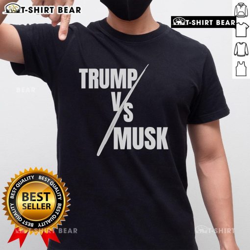 Hot Trump Vs Musk Premium T-Shirt featuring bold graphics of Trump and Musk, perfect for political enthusiasts.