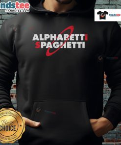 Cozy Nice Alphabetti Spaghetti Hoodie featuring playful pasta graphics, perfect for casual wear and food lovers.