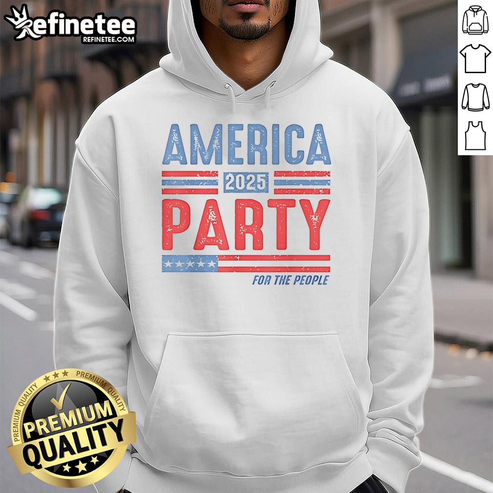 Nice America Party For The People 2025 Hoodie Nice America Party For The People 2025 hoodie design featuring vibrant colors and a bold logo, perfect for supporters.