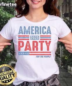 Nice America Party for the People 2025 ladies tee featuring vibrant design and comfortable fit for stylish activism.