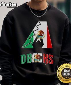 Nice Arizona D-Backs Mexico logo sweatshirt featuring vibrant colors and stylish design for baseball fans.